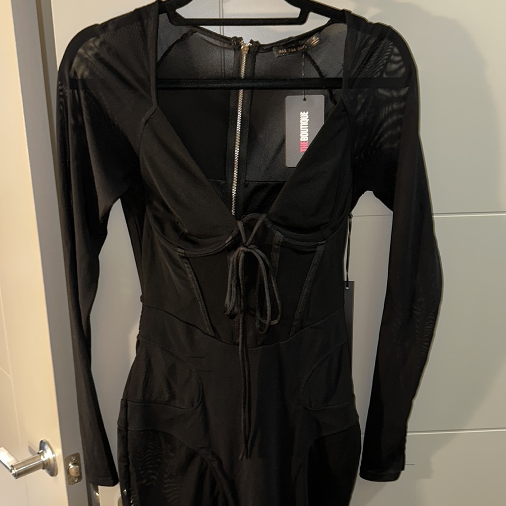 Black mesh dress